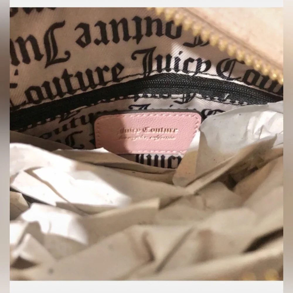 Y2K Juicy Couture Heritage Bowler Velour Bag Pink Gold Hardware NWT Top Handle